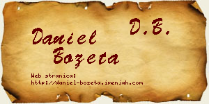 Daniel Bozeta vizit kartica